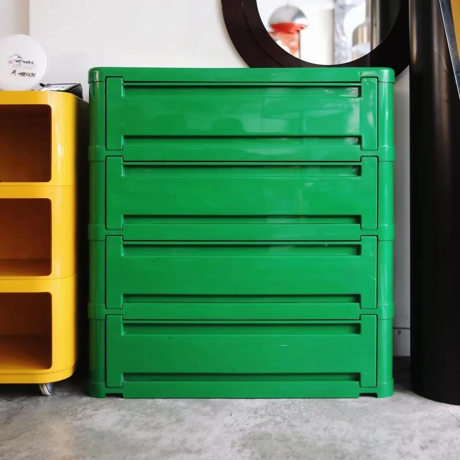 

Retro living room, sofa side cabinet, antique shoe cabinet, Nordic plastic storage cabinet, multi-layer household locker,