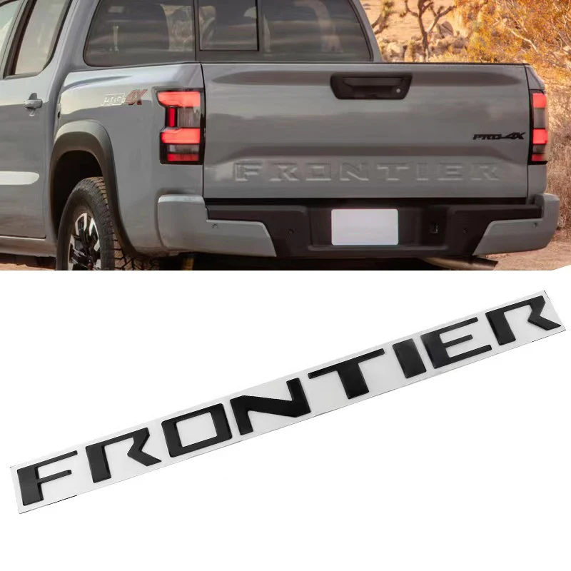 3D ABS Car Emblem Rear Trunk Badge Sticker Decals Cover Trim For Nissan FRONTIER Tailgate Letters 2022 2023 Exterior Accessories