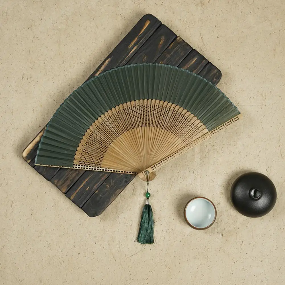 Bamboo Handle Fan Chinese Fan Vintage Dancing Handheld Fan Wedding Party Gifts Chinese Japanese Dance Fans Folding Fans abanico