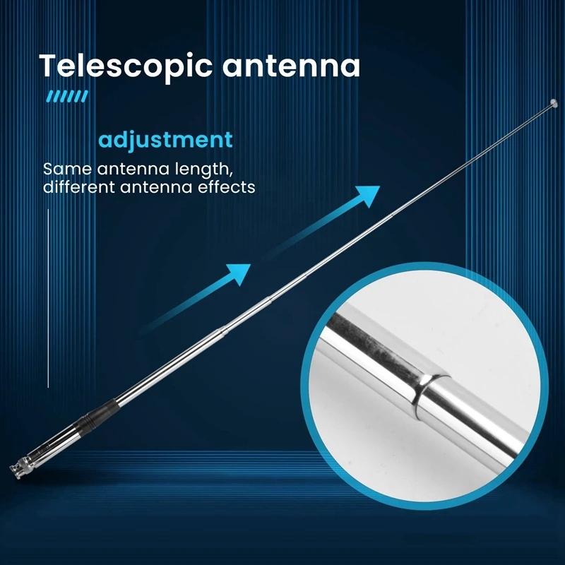 XTECH 6X 27Mhz Antenna 9-Inch To 51-Inch Telescopic/Rod HT Antennas For CB Handheld/Portable Radio With BNC Connector
