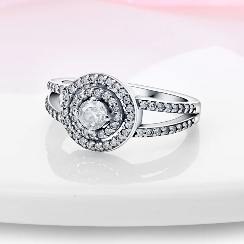 crown Princess Tiara Rings Sparkling Love Heart original 925 Rings for Women Engagement Jewelry Anniversary wholesale