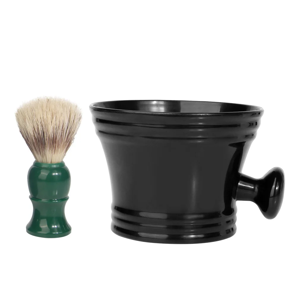Vintage Herren-Rasierschaum-Set: Keramik-Schaumschale + Bartbürste, Rasierwerkzeuge in Salonqualität für Zuhause, Erzeugt einen dichten Schaum zum Rasieren – Detail 8