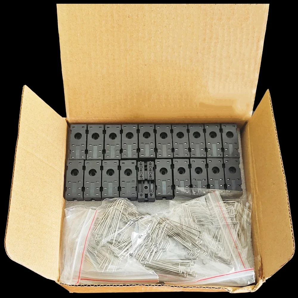100Pcs/box 14F-2Z-A2 Relay Socket Base 5/8-Pin PCB Mount Holder for HF115F G2R-1/G2R-2 RT424024
