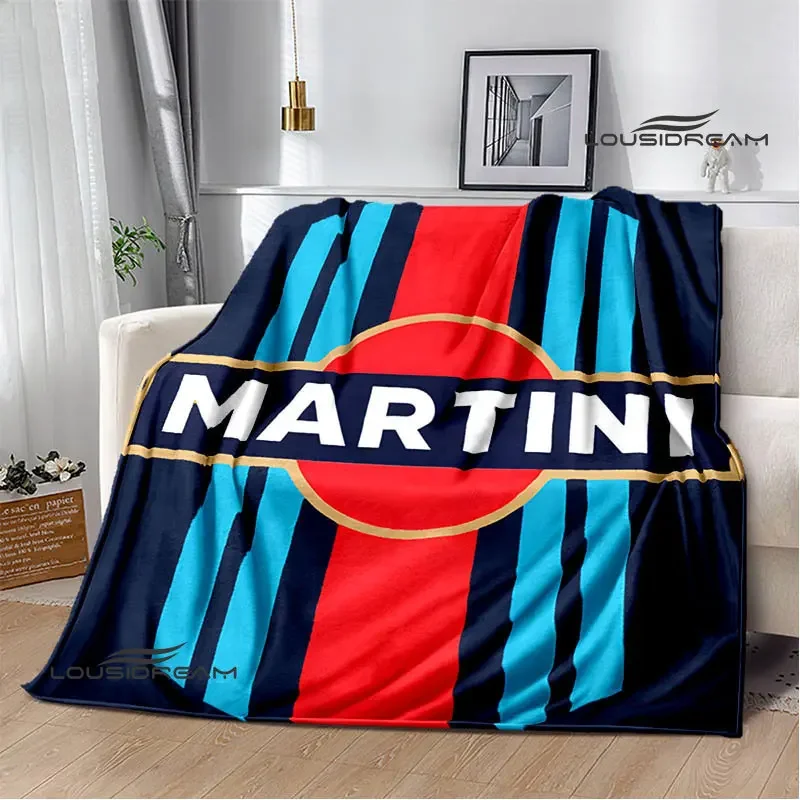 Martini logo printing blanket warm blankets flannel soft and comfortable home travel blanket blankets for beds birthday gift