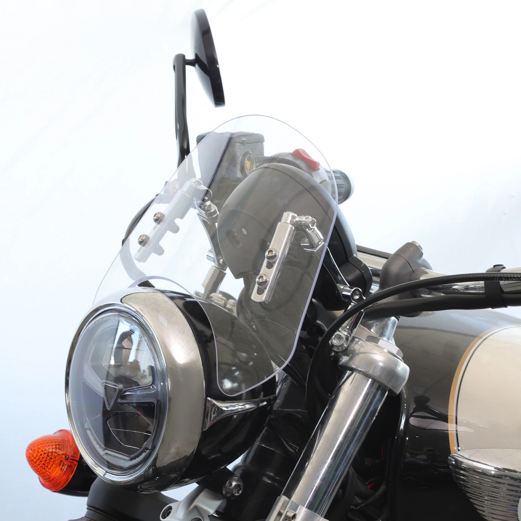 

Clear Windshield For Harley Sportster 883 1200 1988-2022 Round 5.75" Headlight Motorcycle