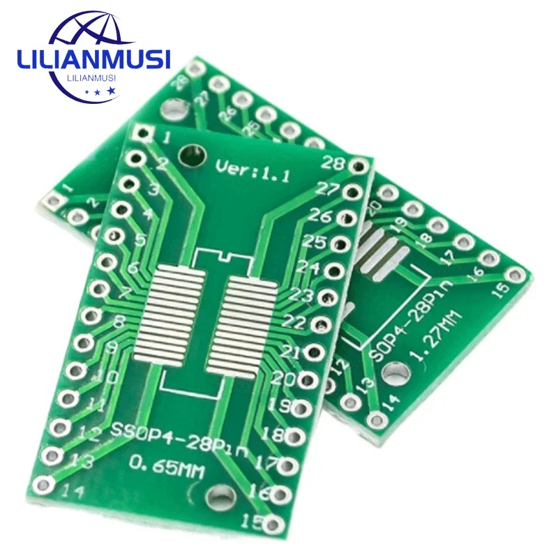 10PCS TSSOP16 SSOP16 SOP16 Transfer to DIP16 IC Adapter Converter Socket Board Module Adapters Plate 0.65mm 1.27mm