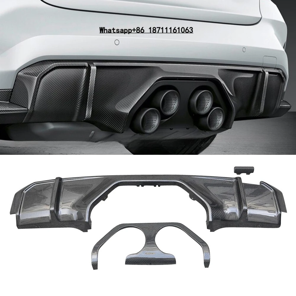 

For G80 M3 G82 M4 Add MP Style Carbon Fiber Diffuser Rear Bumper Lip Splitter Spoiler 2020 up Car Styling