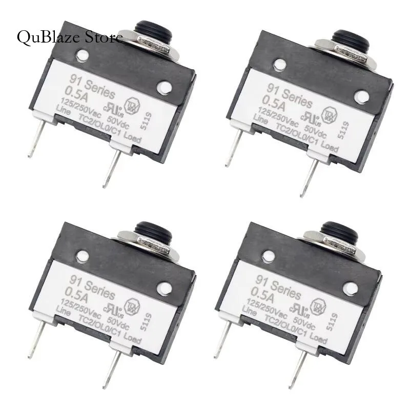 

Kuoyuh 91 Series 0.5A Reset Overload Protector Button Switch 32V DC Electronic Miniature Circuit Breaker