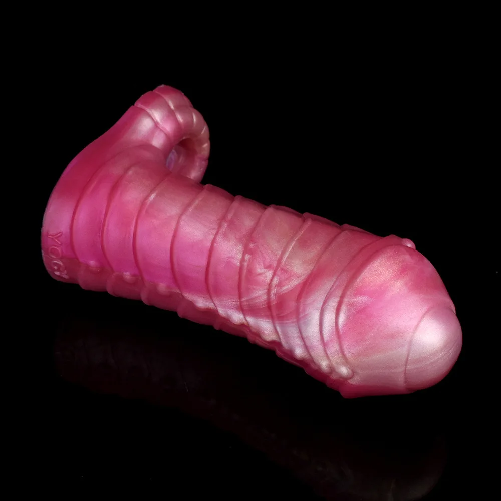 YOCY Fantasy Penis Sleeve With Anti-drop Ring For Men, Adult Silicone Toys Liquid Silicone Adult Product, Male Cock Cover 3