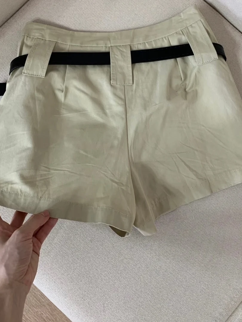 Retro Workwear A-Line  Skirt for Women Summer New Khaki Slimming Versatile Sexy Commuter Skirt Standard Fit Pure Color