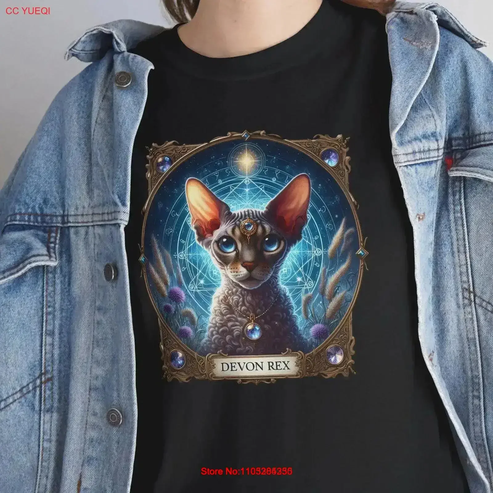 Devon Rex Cat T Shirt Tarot Card Ritual Spiritual Astrology Medially Lover Apparel vintage Washed Stylish Comfortable vintage