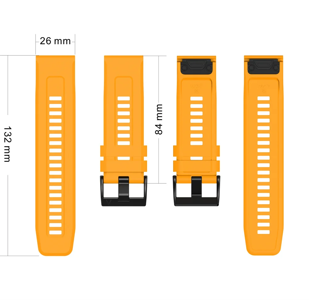 26mm Sport Silicone WatchBand Strap For Garmin Fenix 7X 6X 6XPro 5X 5X plus Easyfit Wriststrap For Fenix 3 HR Band Quick Release