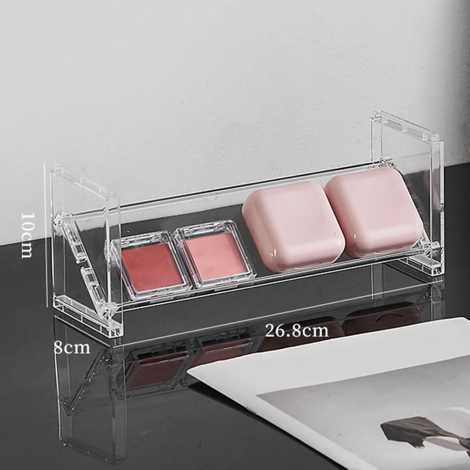 Transparent Makeup Storage Organizer Adjustable Layer Holder for Cosmetics Jewelry Brushes on Vanity