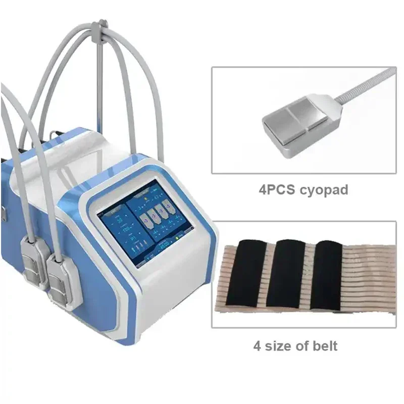 Non-invasive Cyro 4 Cooling Pads Cellulite Removal  Weight Loss   Plate with SPA Home  Machine