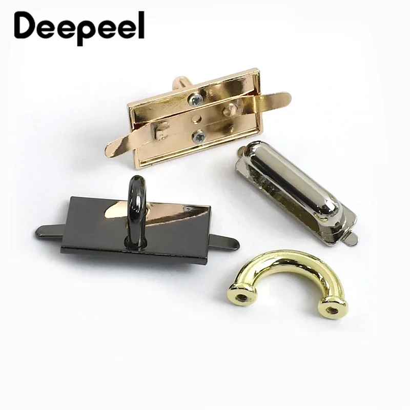 2/4/10Pcs Metal Ring Buckle  Bag Side Clip Clasp for Handbags Handle Strap Arch Bridge Connector Hook DIY Hardware Accessories