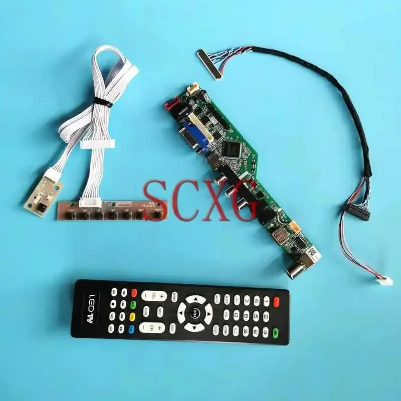 Display Screen Analog TV Controller Board For HSD121PHW1-A01/A03/B00 USB VGA AV RF 12.1