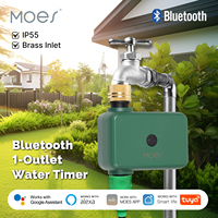 MOES Tuya Smart Bluetooth 1-Outlet Valve Sprinkler Water Timer Auto Programmable Controller Rain Delay Filter Washer App Control