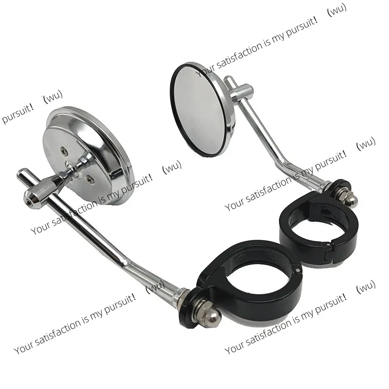 Motorcycle modification, retro caliper-clamp mirrors for Harley