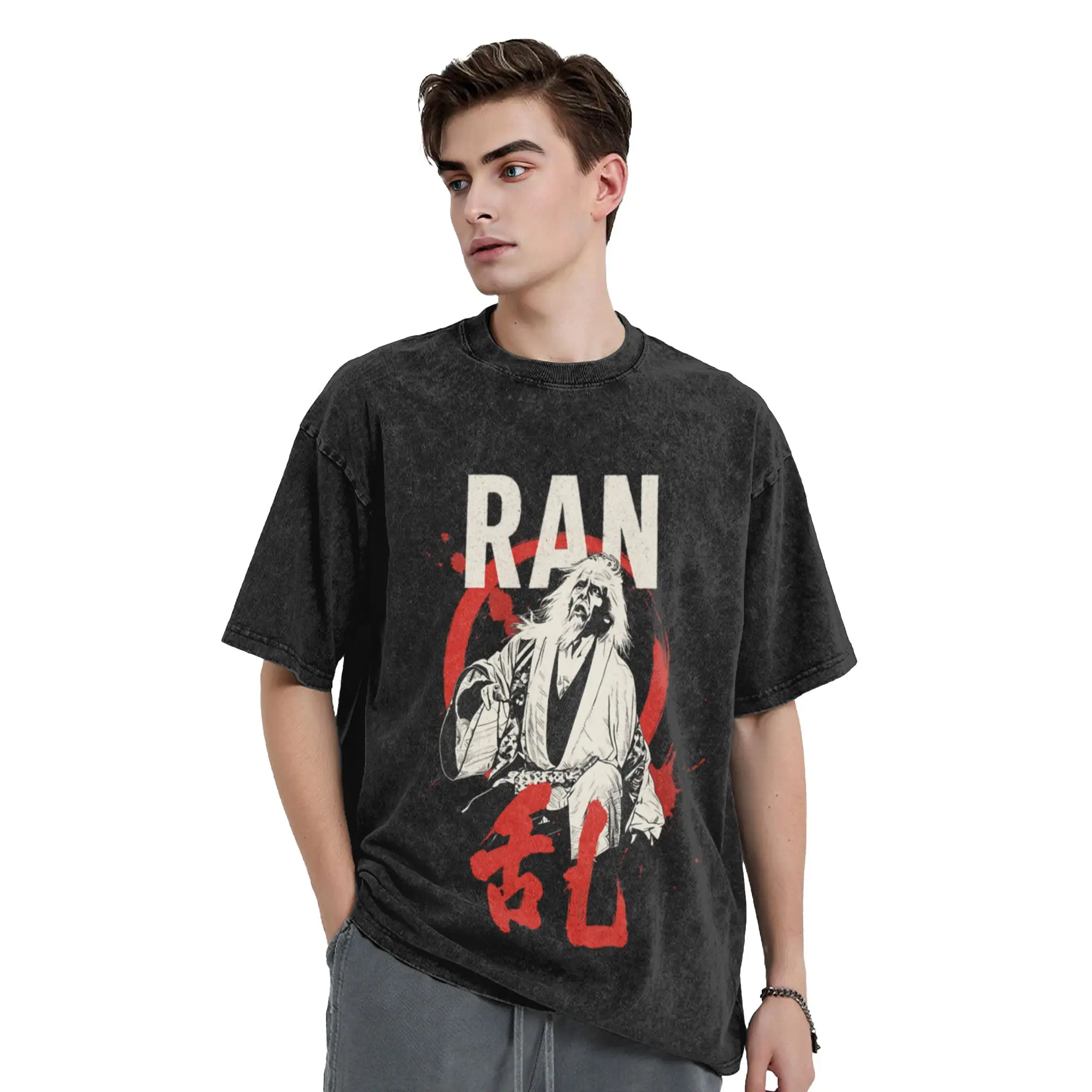 RAN   Kurosawa Samurai Graphic T-Shirt Design Unique Comfort A T-Shirt Oversized Short Sleeve Men's Women's Cotton Tees Tops