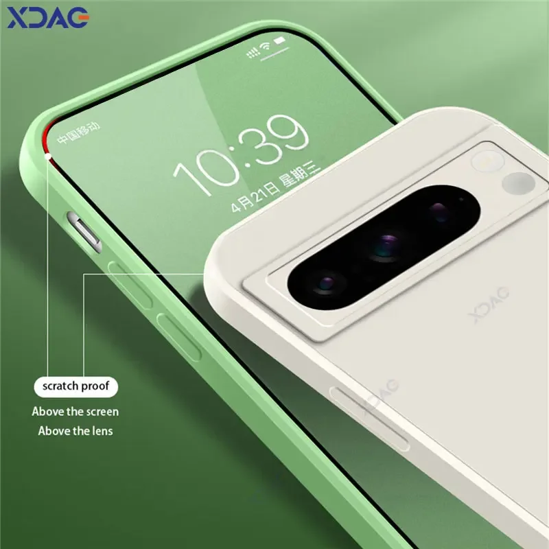 حافظة هاتف من السيليكون السائل المربع لهاتف جوجل بيكسل 8 برو 8A 5G جوجل 8 برو جوجل 8A Pixel8Pro Pixel8A حقيبة غطاء بطانة مزدوجة ناعمة