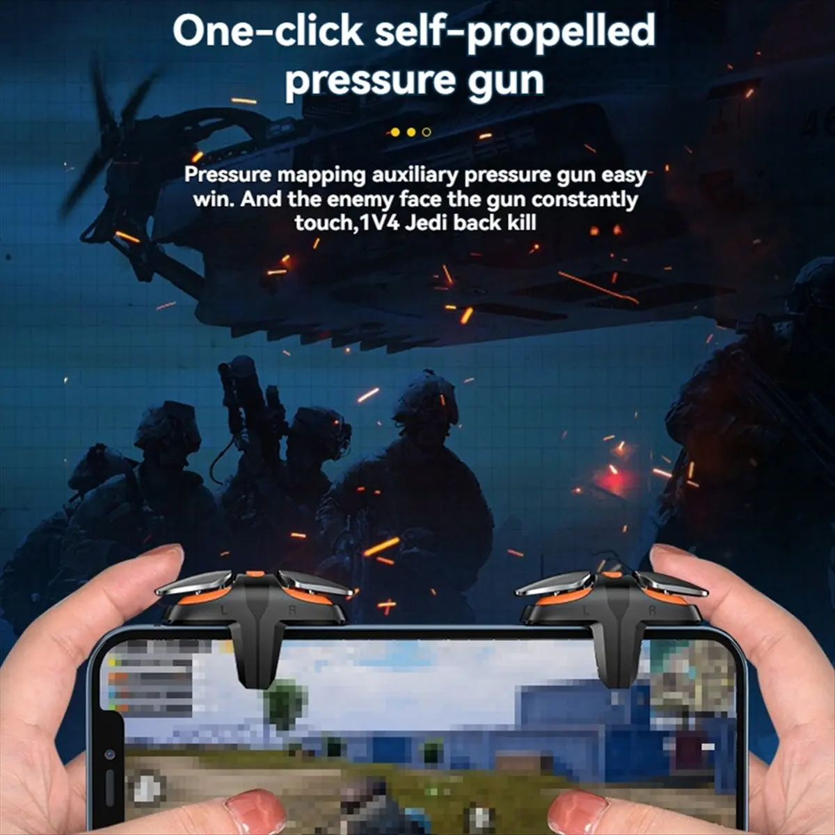 Hot Sale JS68 Mobile Phone Game Controller Joystick L1R1 Fire Key Button Trigger for Android Esports Accessories B