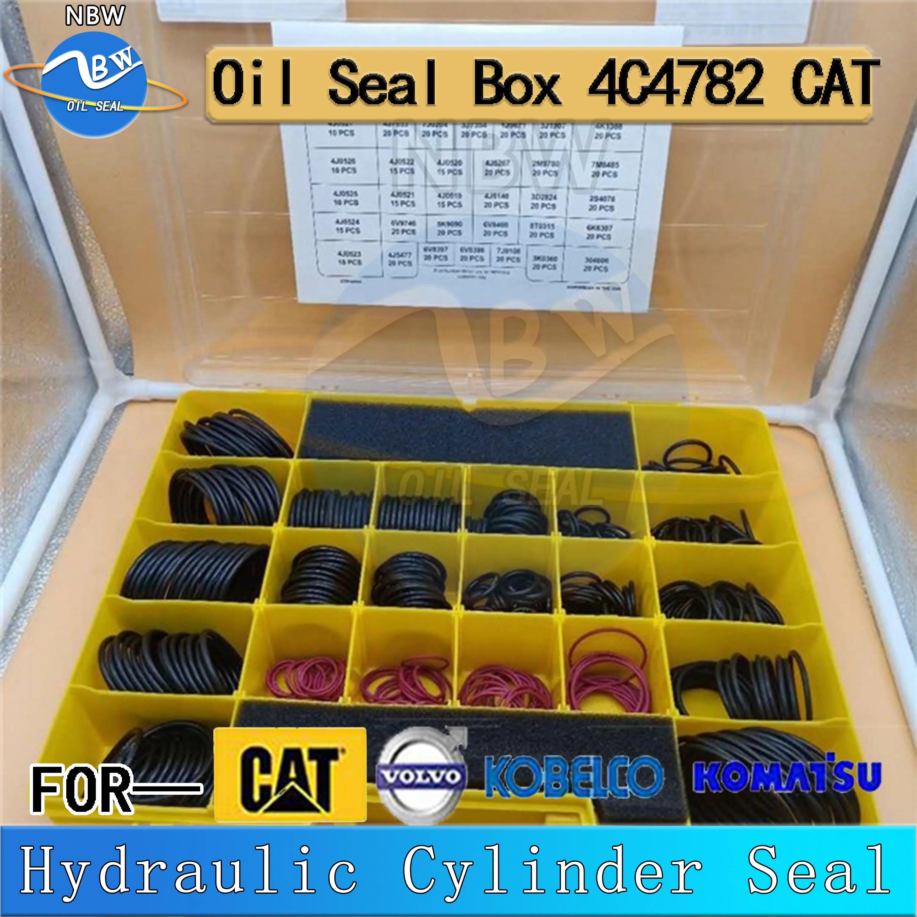 4C-4782 4C4782  For Caterpillar 270-1528 Oil Sealing Repair Kits Excavator Hydraulic Cylinder 2701528 Nitrile Rubber Gaske CAT