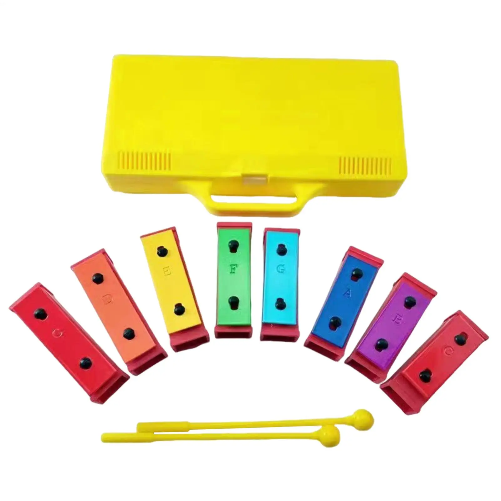 Xilófono de percusión de madera duradero, instrumento Musical de juguete para niños pequeños, sonido melodioso, juguetes para niños con palos, octava de madera