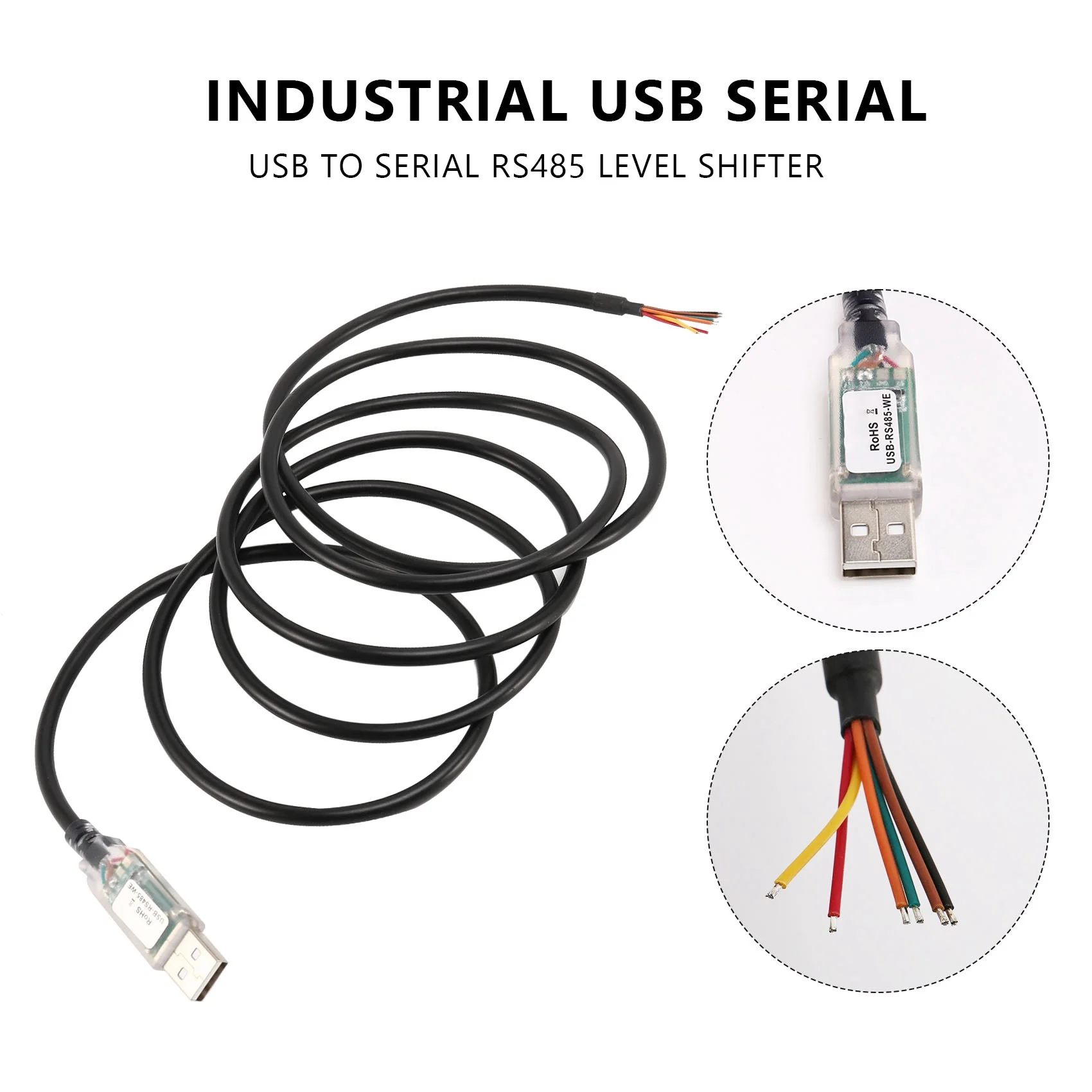 

A55T 1.8M Long Wire End,Usb-Rs485-We-1800-Bt Cable,Usb To Rs485 Serial For Equipment, Industrial Control, Plc-Like Products