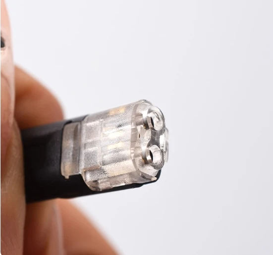 LED quick connect terminal, double wire D2, no welding, no stripping, mutual insertion, removable power wire 2P connector