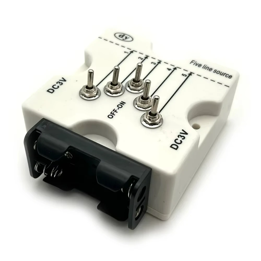 Physical Optics Science Education Kit – Laser Five-Line Light Source Box with Parallel Light & Convex/Concave Lenses