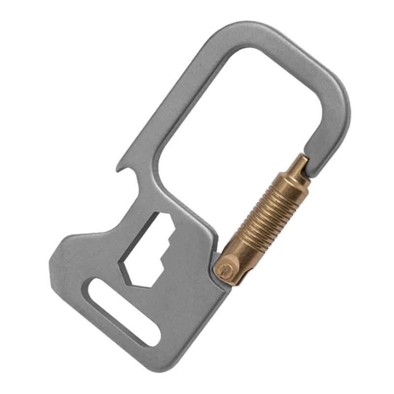 

Titanium Alloy Keychain Car Key Holder Backpack Buckle Outdoor Carabiner Hook Clip Camping Hiking EDC Tools