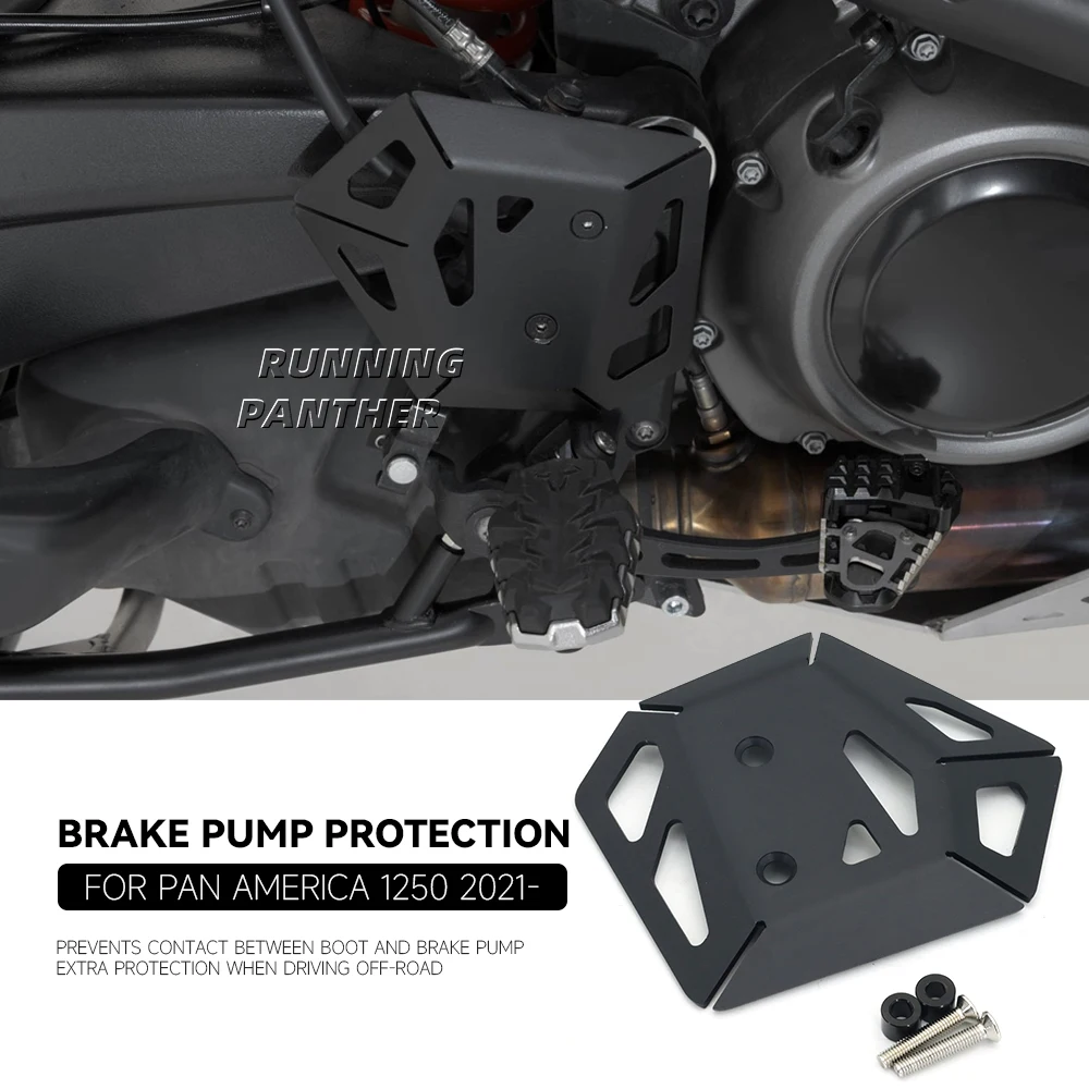 

New For Pan America PA 1250 2021 2022 Brake Guard Protector Billet Aluminum Cover and Left heel protection PA1250 PanAmerica1250