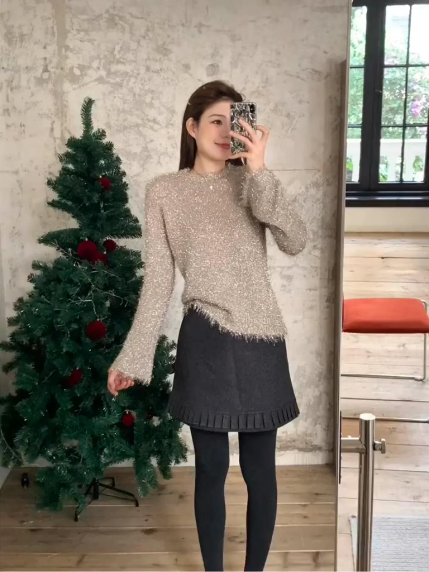

Trendy Cool Sle Loose Knitted Sweater Women's Faionable Versatile Winter Top Comfortable Breathable Quali Material