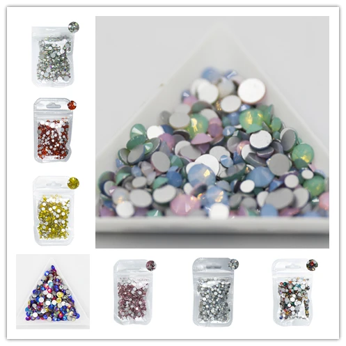 5Gram/Bag ss3-ss30 Mix Sizes Nail Art Non HotFix Crystal Rhinestone,Flatback 3D Glass Non Hot Fix Rhinestones Nail Decoration