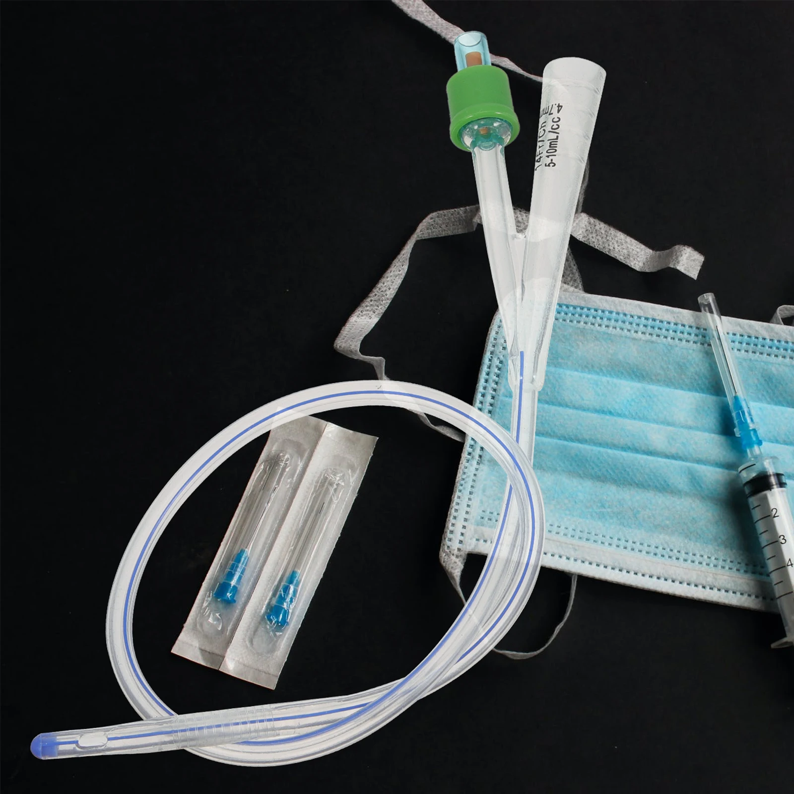 

Silicone Double Channel Catheter for Men Women Clear Transparent Urinary Tube Patient Care Drainage Disposable External