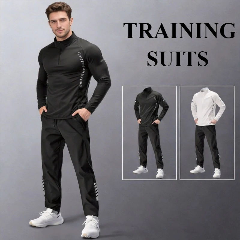 2026 Training Men's Sportswear Set Training Gear Breathable Jacket And Pants Fitness Outfit for Comfortable Exercise Clothing