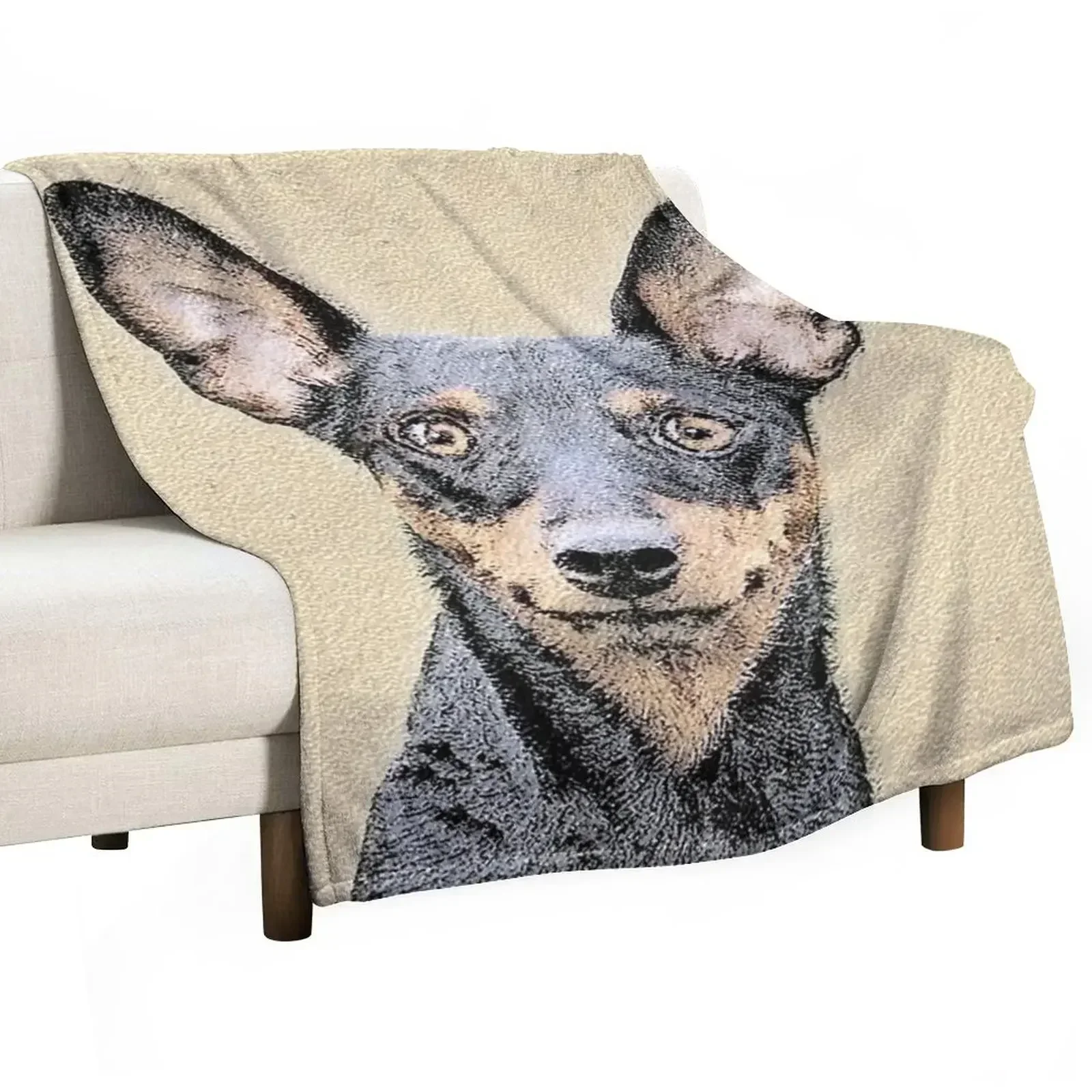Miniature Pinscher Throw Blanket Decoratives Large Hairy Bed linens Blankets For Bed Bed covers Blankets