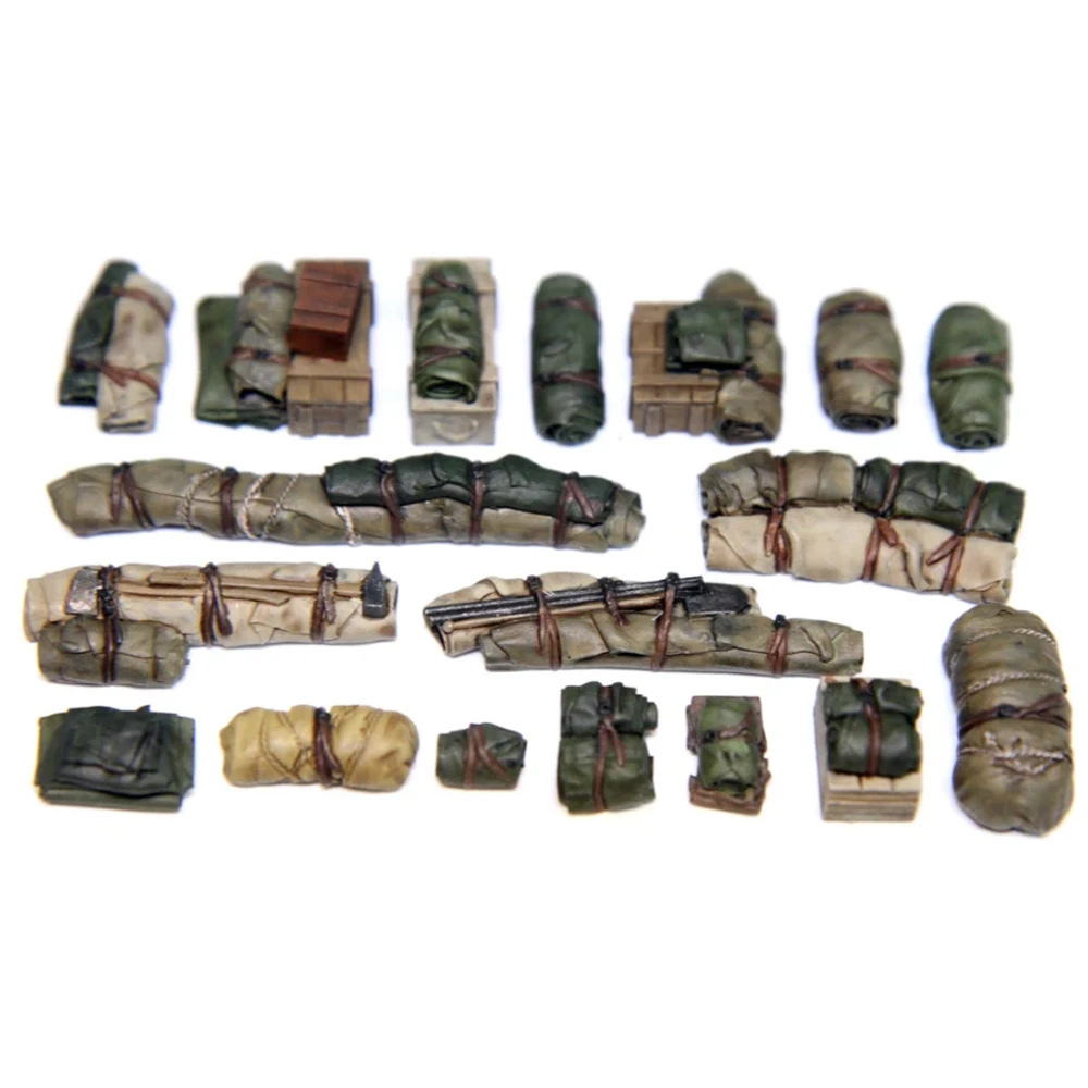 Image of 1/35 Universal Zelte & Planen Set #12 (18 stücke), Harz Modell Figur Soldat, gk, militärische Themen, unmontiert und unbemalt Kit
