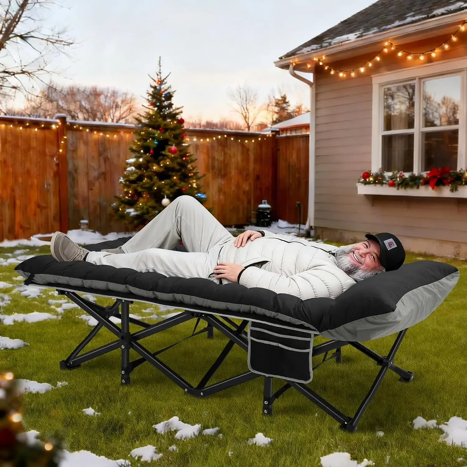 Camping Cot with Mattress, 32