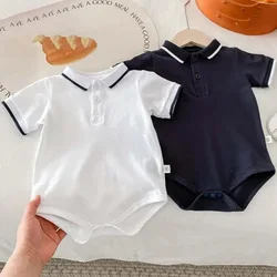 Baby Boys Jumpsuit Solid Color Summer Clothes for Boy Cotton Newborn Romper Toddler Infant One-Pieces Onesies Korean Kids Outfit