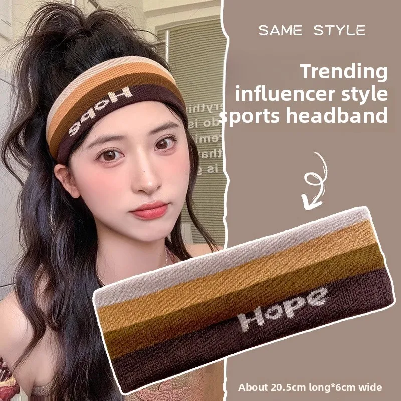 عصابة رأس رياضية للسيدات، حزام ممتص للعرق ومضاد للتعرق، عصابة رأس لليوجا واللياقة البدنية، رباط شعر لغسل الوجه