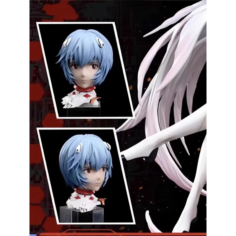 46cm NEON GENESIS EVANGELION Angel Ayanami Rei Action Figures Double Headed Eagle EVA Statue Toy  Model Ornament Gift Collection