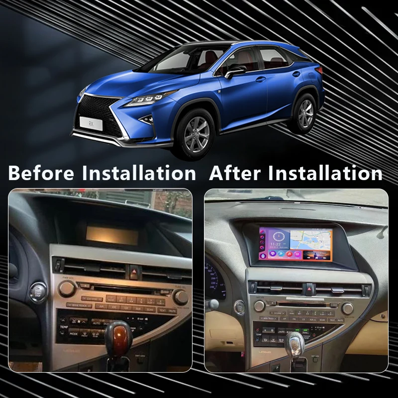 QSZN For Lexus RX200 RX270 RX300 RX350 RX400h RX450h 2009-2014 Carplay Car Radio Android 13 Navigation GPS Multimedia Car Stereo