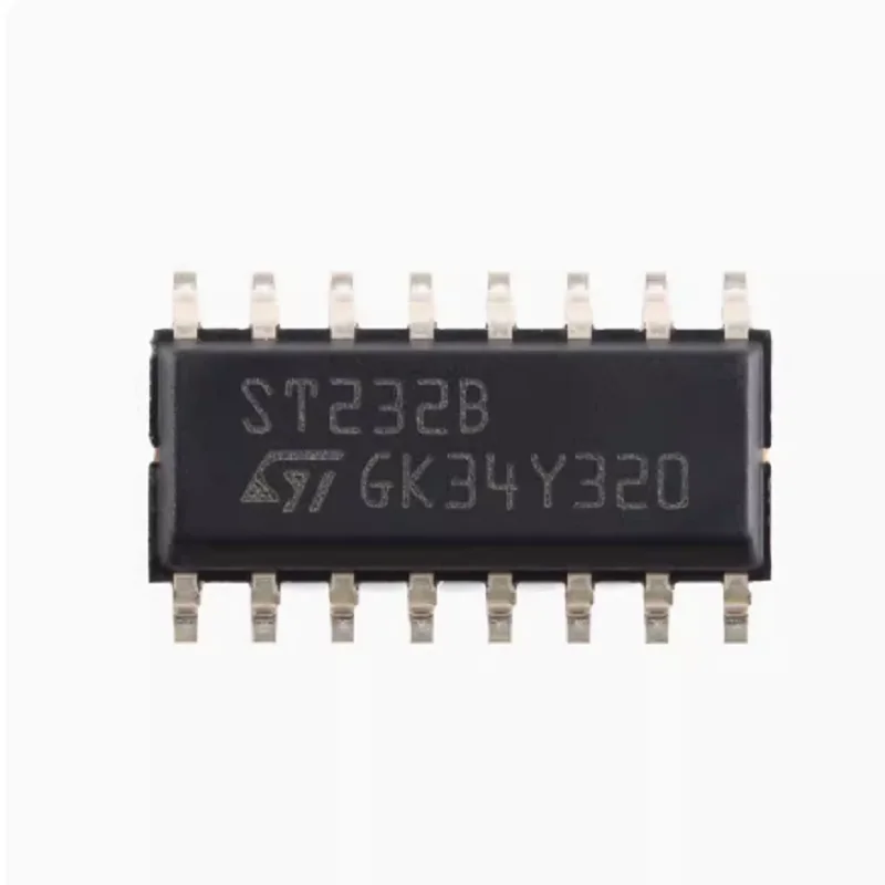 

10pcs/Lot ST232BDR SOP-16 ST232B RS-232 Interface IC 5V 2Driver/2Receiver Operating Temperature:- 40 C-+ 85 C