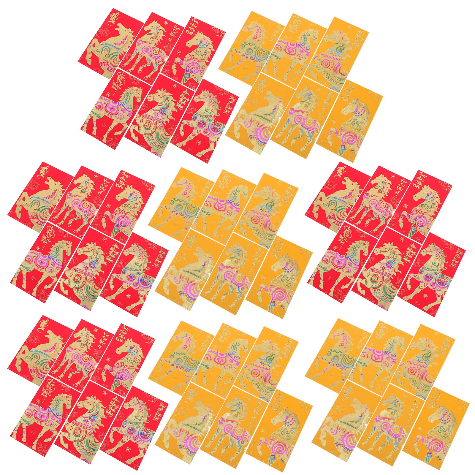 

48Pcs Horse Year 2026 Lunar New Year Red Envelopes Vietnamese Inspired Zodiac Hongbao Set for Traditional Spring Festival Gift