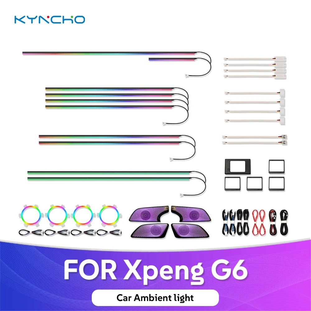 For Xpeng G6 Symphony Auto Interior Lighting Upgrade Dedicated LED Flowing Light Car Ambient Light Automotive Ambient Lighting