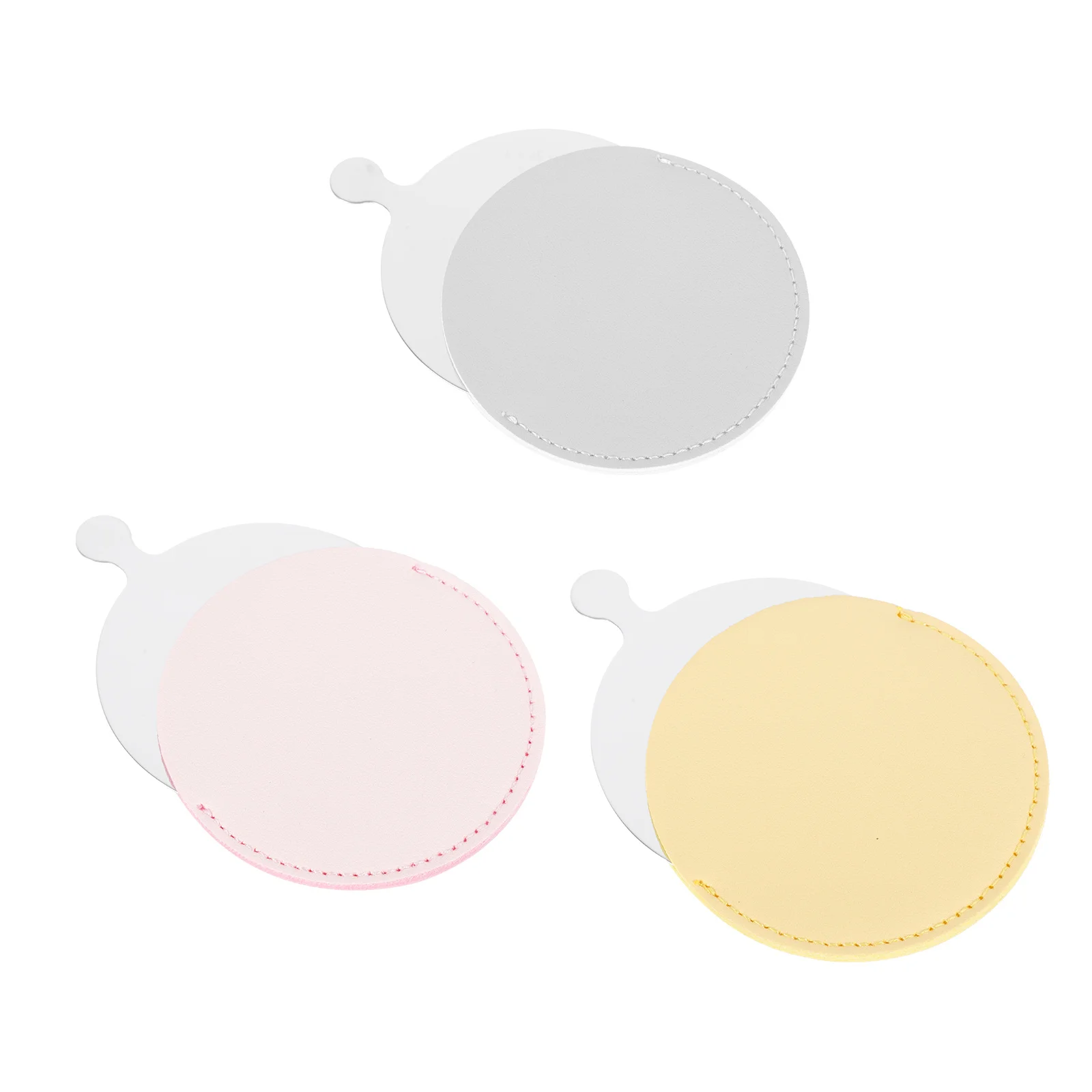 3 pçs portátil compacto mini espelhos de maquiagem pequeno bolso redondo espelho de viagem leve feminino espelho compacto
