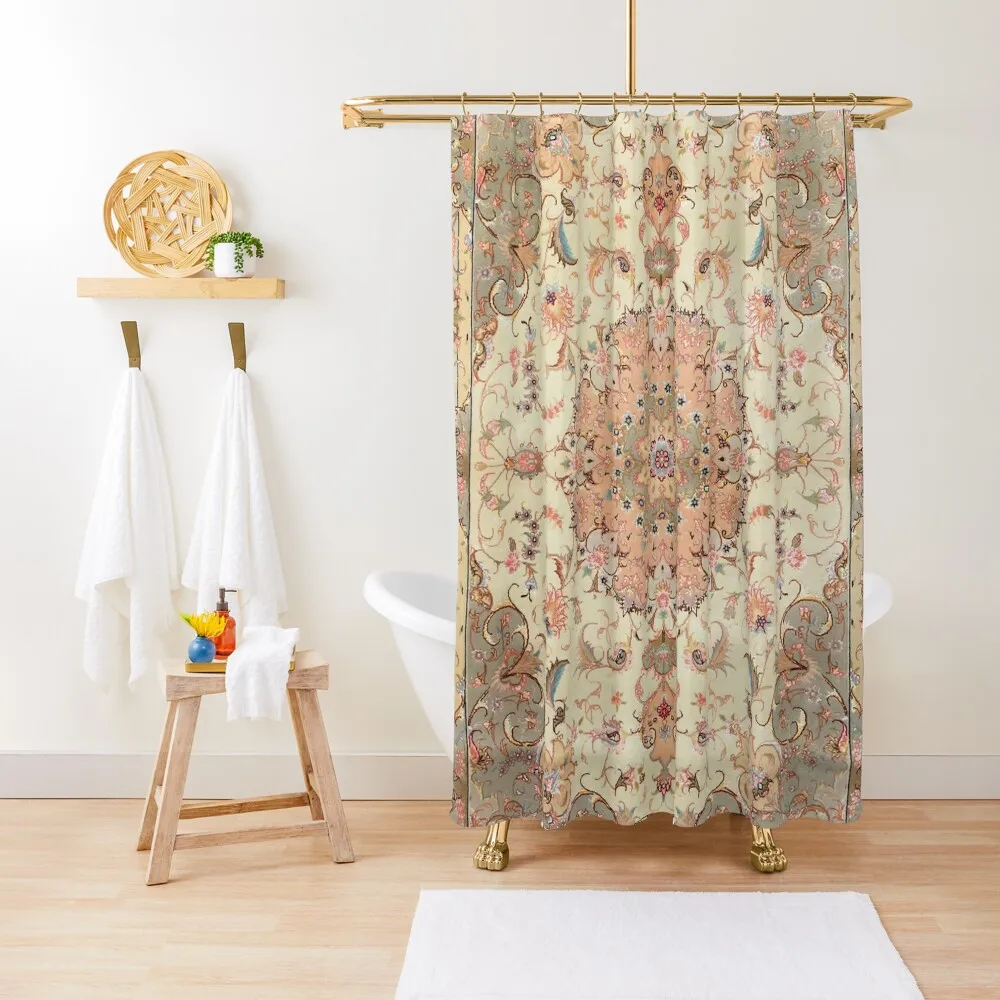 

North-West Persia Tabriz Old Century Authentic Colorful Blush Peach Peachy Vintage Patterns Shower Curtain