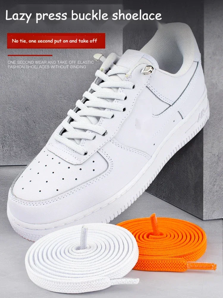 No Tie Shoe laces Elastic Flat Shoelaces Outdoor Leisure Sneaker Quick Lock Shoelace Kids Adult Unisex Lazy laces Shoes 1Pair