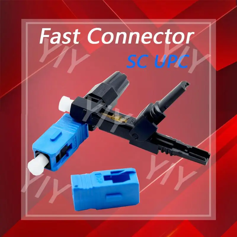 Free Shipping FTTH Fiber Optic Fast Connector SC UPC Single-Mode Fiber Optic SC Quick Connector FTTH  SC Connector